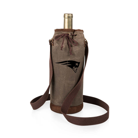 New England Patriots - Waxed Canvas Wine Tote