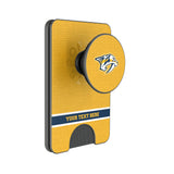 Nashville Predators Personalized Endzone Solid PopSockets MagSafe-Compatible PopWallet+