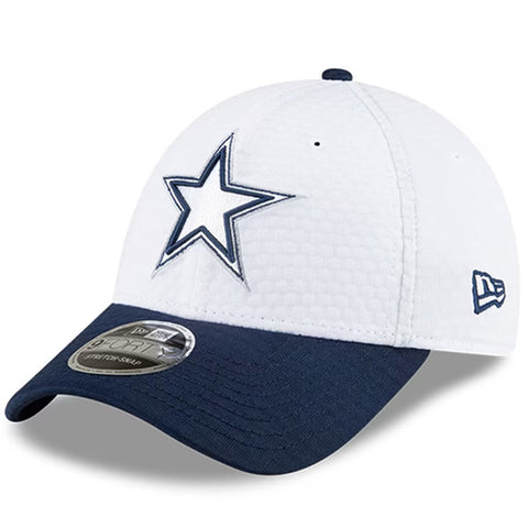 Dallas Cowboys New Era White/Navy 2024 NFL Training Camp 9FORTY Adjustable Hat