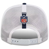 Men's New Era White/Navy Dallas Cowboys 2024 NFL Training Camp 9SEVENTY Trucker Hat