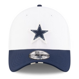 Men's New Era White/Navy Dallas Cowboys 2025 NFL Training Camp 39THIRTY Flex Hat
