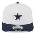 Men's New Era White/Navy Dallas Cowboys 2025 NFL Training Camp 9SEVENTY Adjustable Hat