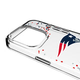 New England Patriots Confetti Clear Phone Case for Apple iPhone