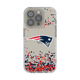 New England Patriots Confetti Clear Phone Case for Apple iPhone
