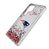 New England Patriots Confetti Clear Phone Case for Samsung Galaxy