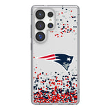 New England Patriots Confetti Clear Phone Case for Samsung Galaxy