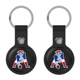 New England Patriots Historic Collection Insignia Black Airtag Holder 2-Pack