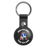New England Patriots Historic Collection Personalized Insignia Black Airtag Holder