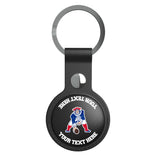 New England Patriots Historic Collection Personalized Insignia Black Airtag Holder