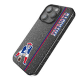 New England Patriots Historic Collection Sidebar Black Bling Phone Case for Apple iPhone