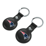 New England Patriots Insignia Black Airtag Holder 2-Pack