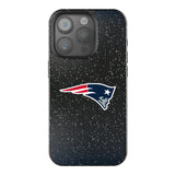New England Patriots Linen Black Bling Phone Case for Apple iPhone
