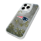 New England Patriots Linen Glitter Phone Case for Apple iPhone