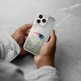 New England Patriots Linen Glitter Phone Case for Apple iPhone