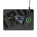 New England Patriots Monocolor Tilt 15-Watt Wireless Charger and Mouse Pad