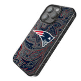 New England Patriots Paisley Black Bling Phone Case for Apple iPhone