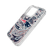 New England Patriots Paisley Clear Phone Case for Apple iPhone