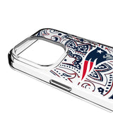 New England Patriots Paisley Clear Phone Case for Apple iPhone