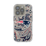 New England Patriots Paisley Clear Phone Case for Apple iPhone