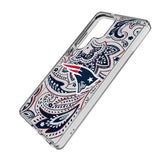 New England Patriots Paisley Clear Phone Case for Samsung Galaxy
