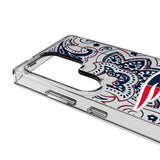 New England Patriots Paisley Clear Phone Case for Samsung Galaxy