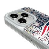New England Patriots Paisley Glitter Phone Case for Apple iPhone
