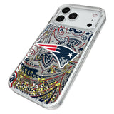 New England Patriots Paisley Glitter Phone Case for Apple iPhone