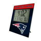 New England Patriots Personalized Color Block Wall Clock