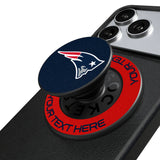 New England Patriots Personalized Endzone Solid PopSockets Magnetic Phone Grip and Stand