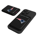 New England Patriots Personalized Insignia Black Magnetic Credit Card Wallet