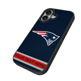 New England Patriots Personalized Stripe Bump Phone Case for Apple iPhone