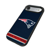 New England Patriots Personalized Stripe Bump Phone Case for Apple iPhone