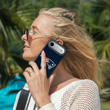 New England Patriots Personalized Stripe Bump Phone Case for Apple iPhone