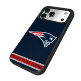 New England Patriots Personalized Stripe Bump Phone Case for Apple iPhone