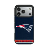 New England Patriots Personalized Stripe Bump Phone Case for Apple iPhone 17 Series