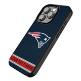 New England Patriots Personalized Stripe Bump Phone Case for Apple iPhone