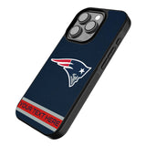 New England Patriots Personalized Stripe Bump Phone Case for Apple iPhone
