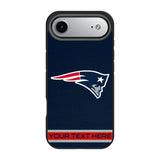New England Patriots Personalized Stripe Bump Phone Case for Apple iPhone