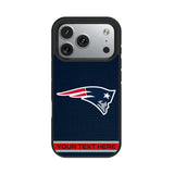 New England Patriots Personalized Stripe Bump Phone Case for Apple iPhone