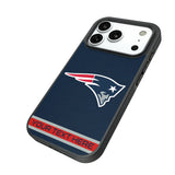 New England Patriots Personalized Stripe Bump Phone Case for Apple iPhone