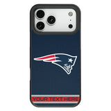 New England Patriots Personalized Stripe Bump Phone Case for Apple iPhone