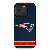 New England Patriots Personalized Stripe Bump Phone Case for Apple iPhone