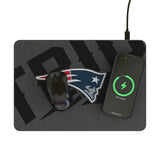 New England Patriots Personalized Tilt 15-Watt Wireless Charger and Mouse Pad