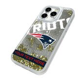 New England Patriots Personalized Tilt Glitter Phone Case for Apple iPhone
