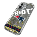 New England Patriots Personalized Tilt Glitter Phone Case for Apple iPhone