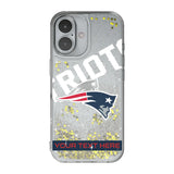 New England Patriots Personalized Tilt Glitter Phone Case for Apple iPhone