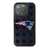New England Patriots Plaid Black Bling Phone Case for Apple iPhone