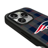 New England Patriots Plaid MagSafe Compatible Phone Case for Apple iPhone