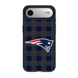 New England Patriots Plaid MagSafe Compatible Phone Case for Apple iPhone