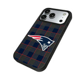 New England Patriots Plaid MagSafe Compatible Phone Case for Apple iPhone